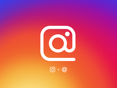 At sign Instagram at at sign at symbol concept instagram