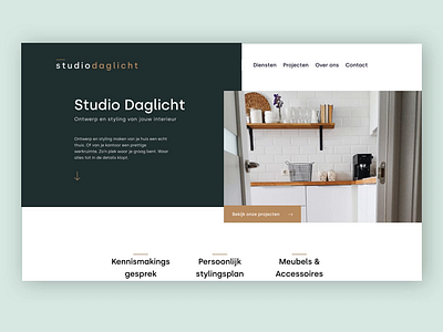 Studio Daglicht - Interior Design branding design flat studio ui ux uxuidesign web webdesign webdesigns