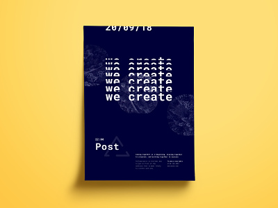 We create together design graphic poster print sketch app typography