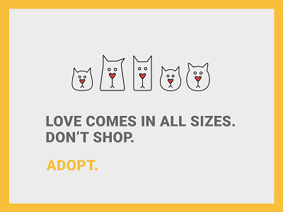 Adopt adopt dont shop love poster