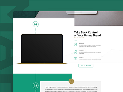 Green & Gold Site Design gold green minimal web design website