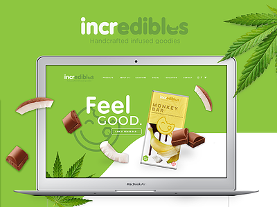 Web Design Concept for Marijuana Edibles Company branding chocolate packaging marijuana packaging