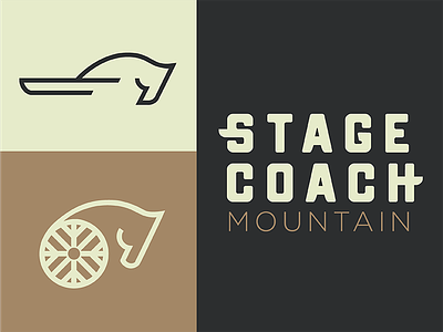 Stagecoach branding colorado logo logo type mountain