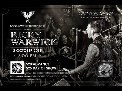 Ricky Warwick Concert Poster