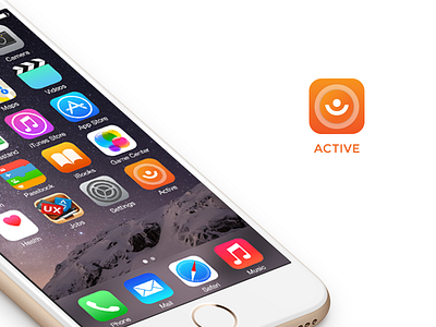 Initial Icon Design For Active App design icon