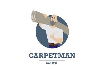 The Carpetman Logo branding businesscard design graphic design illustration logo