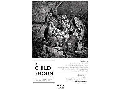 A Child is Born poster christmas design graphic design illustration poster