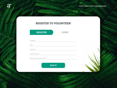 Daily UI | 001 - Sign Up