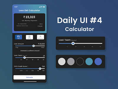 Calculator – Daily UI 004 dailyui4 graphic design ui uiux