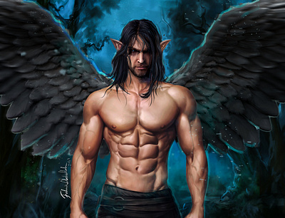 The Lucifer by Fahmin Abdullah character design digital painting graphic design
