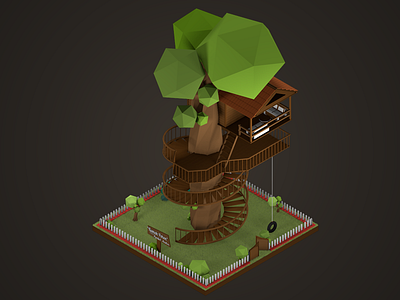 Isometrix Tree House 3d cinema4d tree house