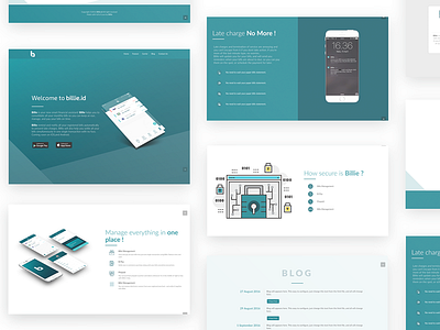 Billie Landing Page clean landing page onepage psd web design