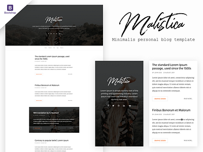 Malistica - HTML Personal Blog blog clean malistic malistica minimal personal simple sketch