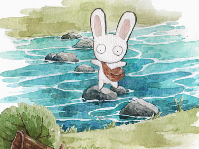 Oshi Bunny bunny childrens books illustration watercolour