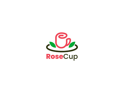 Rose Cup Logo Design | Branding Design 3d animation app branding design graphic design illustration logo ui vector