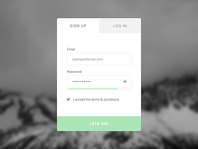 Daily UI #001 Sign Up 001 dailyui sign up