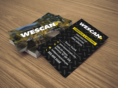 Wescan Rentals Business Card business card card cards design mockup paper print rentals