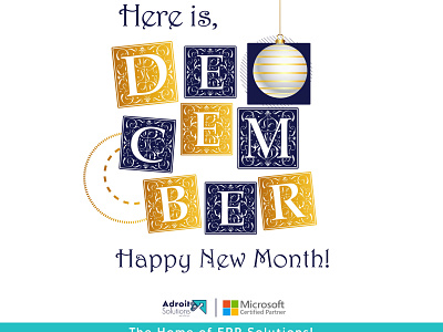 New Month Poster - Adroit Solutions Limited adroit december graphic design happy illustration month new poster