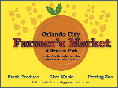 Farmer's Market design illustration typography vector