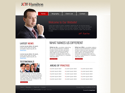 Jeff Hamilton web page design