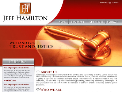 Jeff Hamilton web page about us