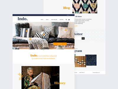 Indo - Home e-commerce website batik debut debutshot design e commerce design homepage indonesian shop ui webdesign