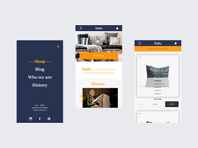 Indo - Mobile e-commerce design