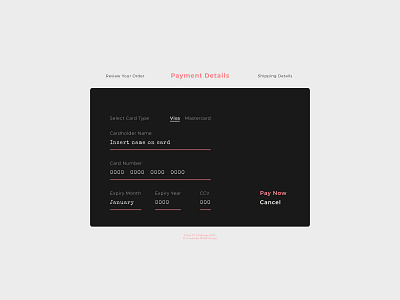 Daily UI #02 - Checkout daily ui design minimal typography ui