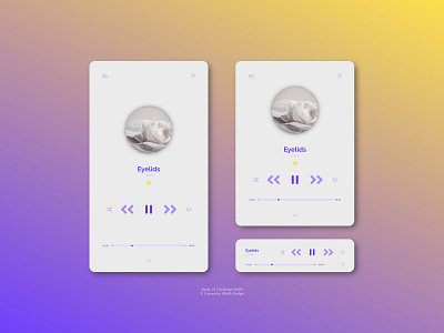 Daily UI #09 - Music Player app daily ui design digital design minimal ui