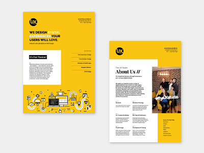 The UX Studio - Brochure branding brochure design design digital design marketing design photography portfolio print design typography visual designer