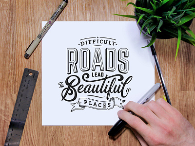 Hand Lettered Quote letter illustration lettering lockup quote typography