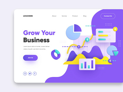 Web UI branding design illustration landing page ui ux website