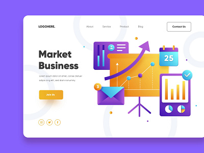 Web UI branding design illustration landing page ui ux vector website