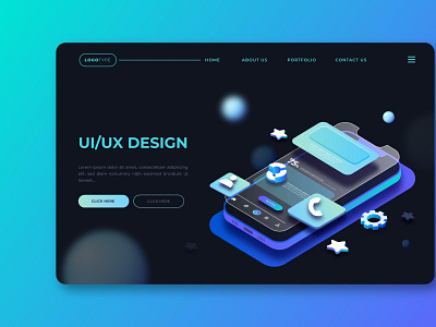 Landing Page 3d animation branding illustration landing page ui ux website