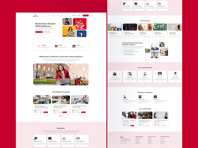 Education landing page design education education landing page design landing page landing page design ui ux web landing page