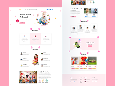Childcare childcare childcare landing page design childcare profession design kids kids landing page kids landing page design landing page landing page design ui uiux ux web landing page web landing page design