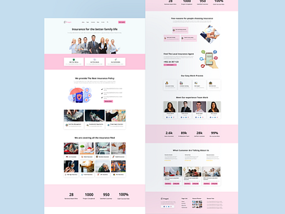 Insurance company company company landing page company landing page design design insurance insurance company insurance company design landing page landing page design ui uiux ux web landing page web landing page design