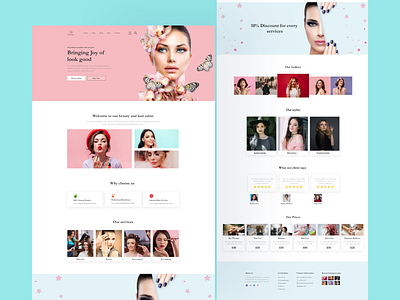 Make up and beauty salon beauty parlour beauty salon beauty salon anding page design cosmetices design landing page landing page design make make up makeup landing page design parlour ui uiux ux web landing page web landing page design woman makeup woman makeup and beauty salon woman makeup product