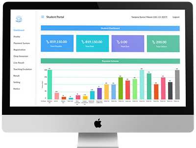 Student portal dashboard design design education dashboad landing page landing page design portal student student portal student portal dashboard design ui uiux ux web landing page