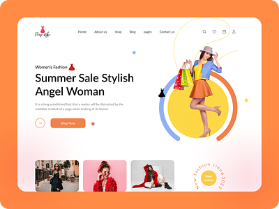 Clothing shop clothing clothing fashion website cloths design fashion hero page design landing page landing page design summer fashion landing page trendy website design ui uiux ux web landing page woman fashion woman fashion landng page design woman fashion website