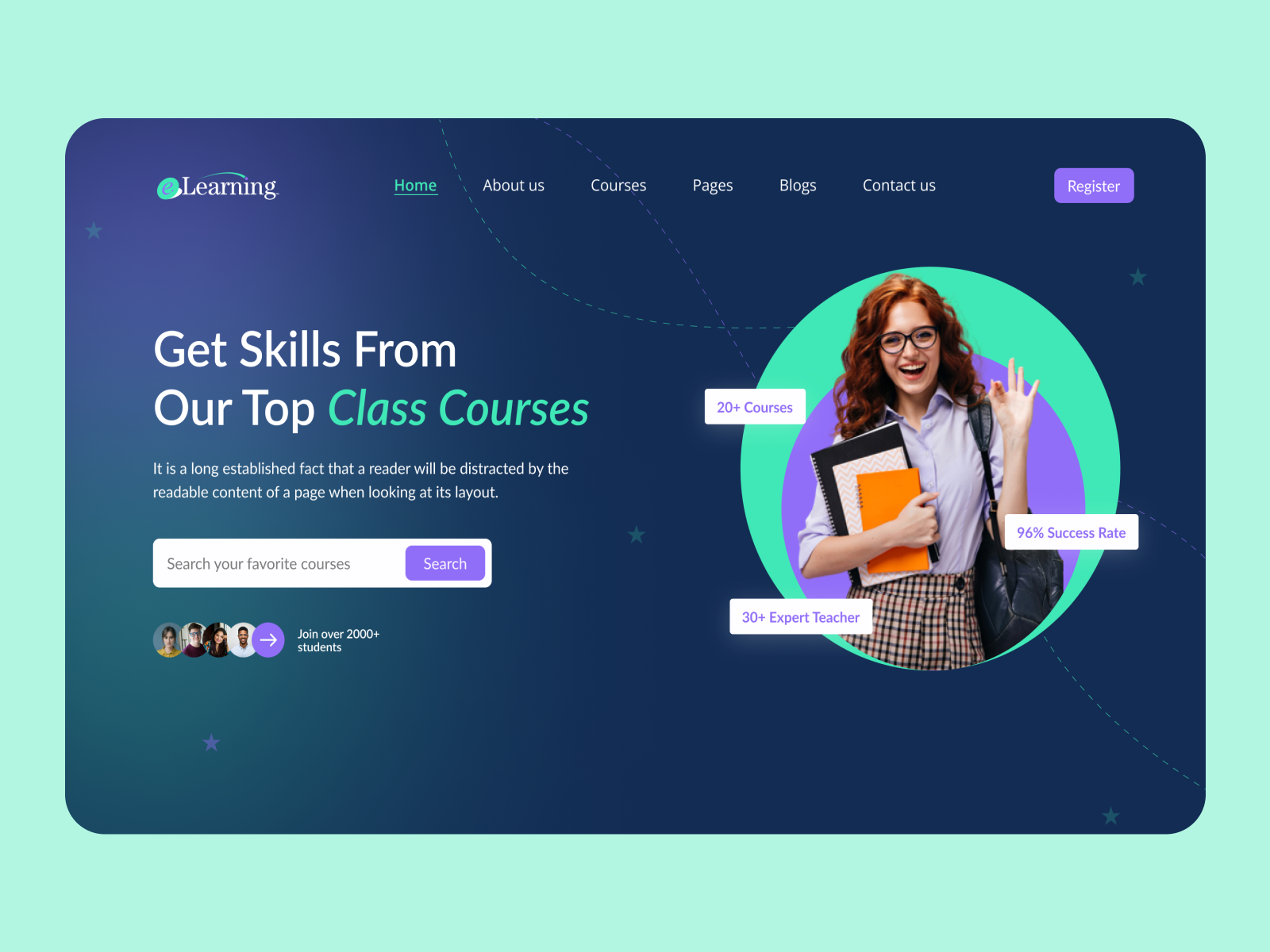 E-learning website by Sanjana Surovi Meem on Dribbble