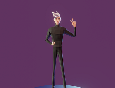Dream - (Low poly model) 3d character 3d character model 3d model blender blender character modeling dream low poly low poly character