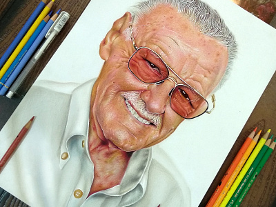 Colored Portrait Of Stan Lee
