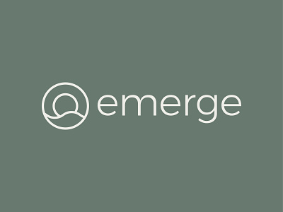 Emerge Logo 2 branding hill identity logo logomark therapy wave