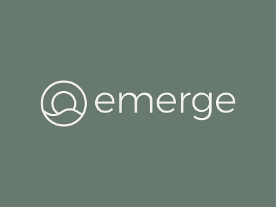 Emerge Logo 2 branding hill identity logo logomark therapy wave