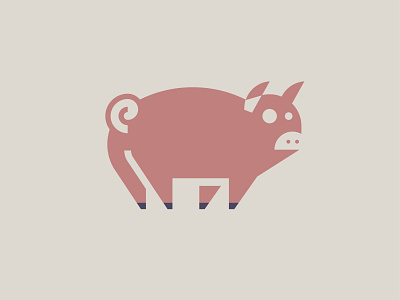 Pig Logo animal illustration hog icon illustration logo mark minimal pig piggy