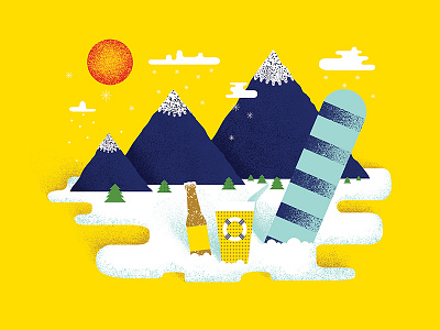 Pacifico Beer T-shirt Concept beer illustration snowboarding t shirt