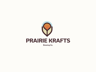 Prairie Krafts Brewing Company Logo Option brewery logo prairie