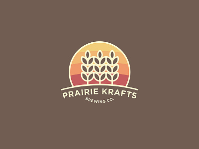 Prairie Krafts Brewing Company Logo Option 2 beer brewery logo prairie