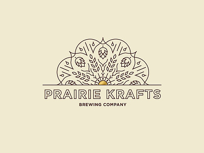 Prairie Krafts Brewing Company Logo Option 3 beer brewery logo prairie